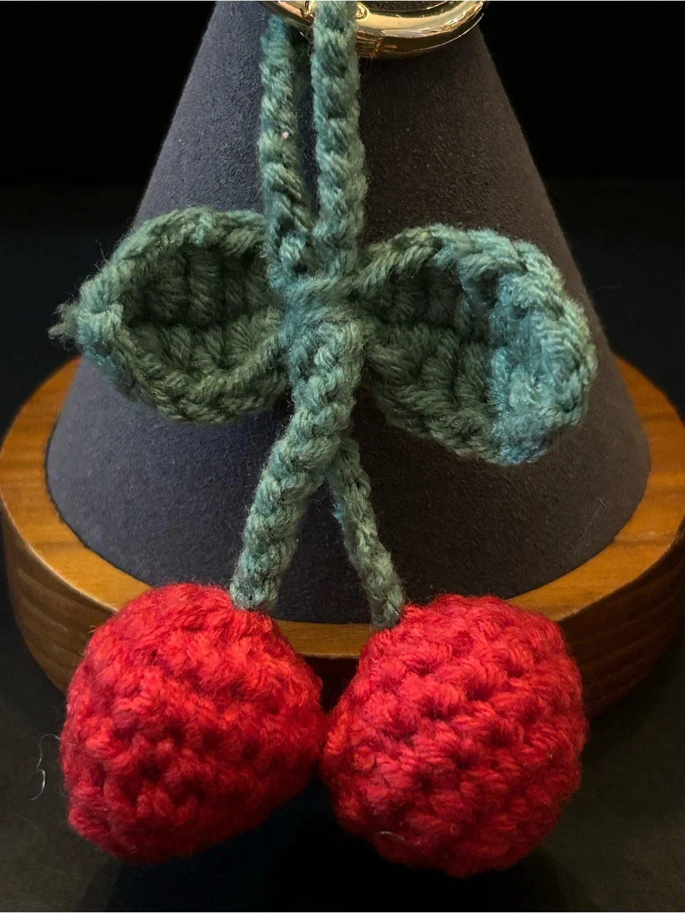Handmade Crocheted Cherries 🍒 Bag Charm Keychain Card Holder